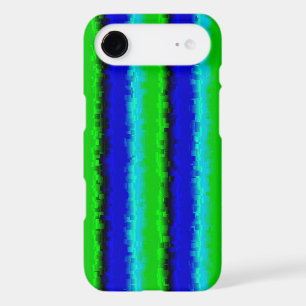 Blue Green Broken Glass Stripes