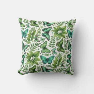 Blue-Green Butterflies Cushion