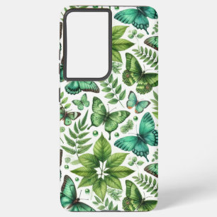 Blue-Green Butterflies Samsung Galaxy Case