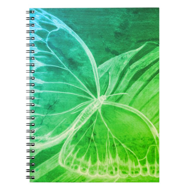 Blue Green Butterfly Notebook (Front)