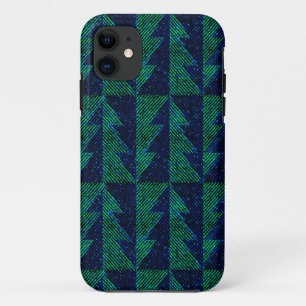 Blue, green Christmas trees.  Case-Mate iPhone Case