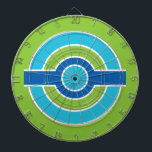 Blue / Green Circles custom dart board<br><div class="desc">Add your own text / image if you wish. See my store for more items with this design.</div>