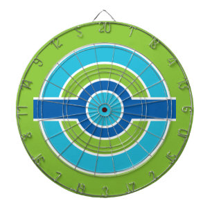 Blue / Green Circles custom dart board