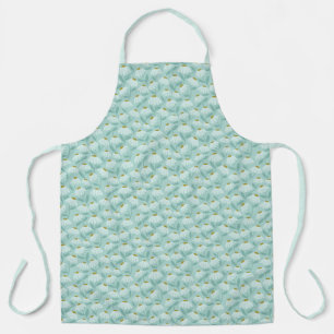 Blue & Green Climbing Daisies Floral Pattern Apron