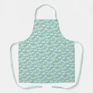 Blue & Green Climbing Daisies Floral Pattern Apron