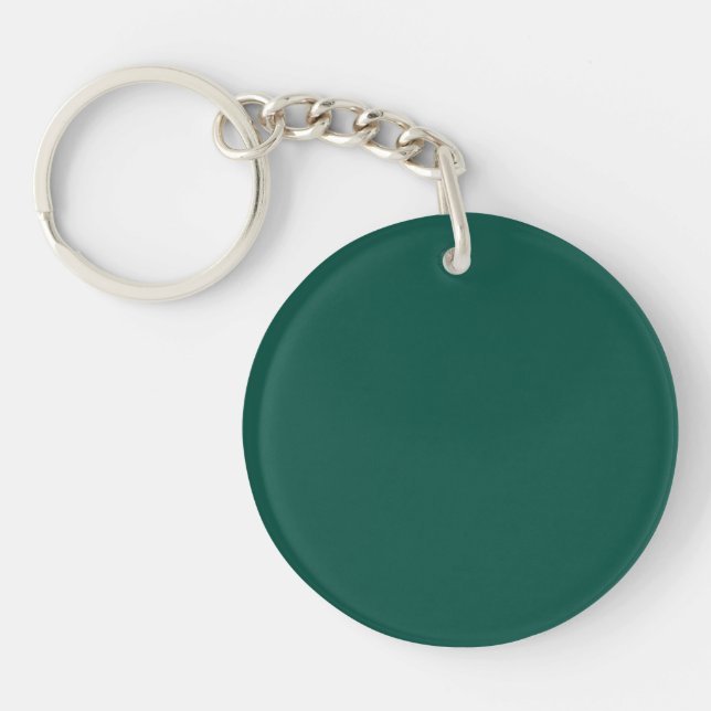 Blue-green (colour wheel) Deep Sea Green  Key Ring (Front)