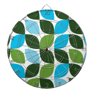 Blue, green, cool, trendy, modern nature abstract dartboard