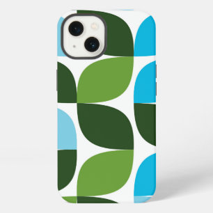 Blue, green, cool, trendy, modern nature abstract iPhone 13 case