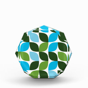 Blue, green, cool, trendy, modern nature abstract photo block