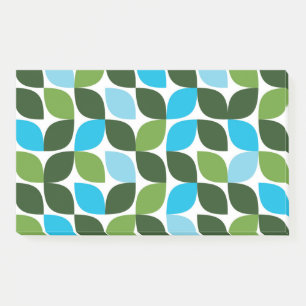 Blue, green, cool, trendy, modern nature abstract post-it notes