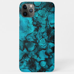Blue Green Emerald Marble with Glitter Case-Mate iPhone Case