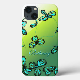 Blue Green Floral iPad Mini Case *customise*