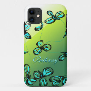 Blue Green Floral iPhone 5/5S Case *customise*