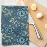 Blue Green Floral Pattern Fun Chic Name Tea Towel<br><div class="desc">Blue Chic Floral Stylish Kitchen towel. These unique kitchen towels are a perfect gift to celebrate a birthday, retirement, anniversary, etc. Add a coordinating towel found in my Zazzle store. A fun way to add some colour to your kitchen. Pair it with a bottle of wine and it makes a...</div>