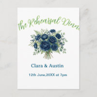 blue green floral the rehearsal dinner editable na