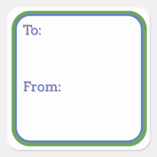 Blue & Green Gift Sticker