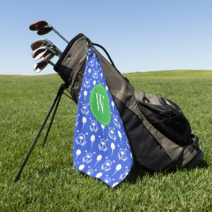 Blue & Green Golf Monogram Towel