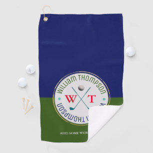Blue Green golf-player Golf Towel
