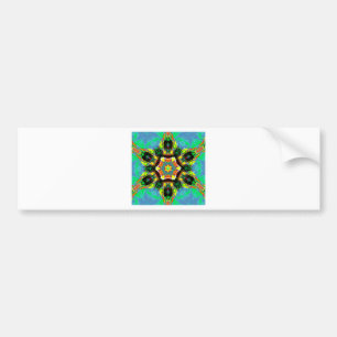 Blue Green Healing Chakra Mandala Meditation Art Bumper Sticker