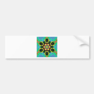 Blue Green Healing Chakra Mandala Meditation Art Bumper Sticker