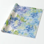 Blue Green Hydrangea Flower Wrapping Paper<br><div class="desc">Blue Green Hydrangea Flower Wrapping Paper for Your Wedding,  Bridal Shower or Party</div>