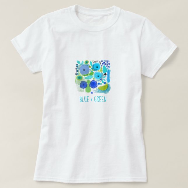Blue & green  Illustration t-shirt collection (Design Front)