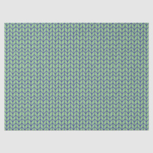 BLUE GREEN KNIT Tissue Paper