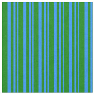 Blue & Green Lined Pattern Fabric