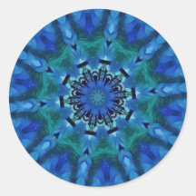 Blue Green Mandala Stickers