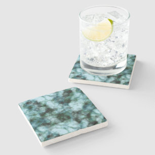 Blue Green marble   Stone Coaster