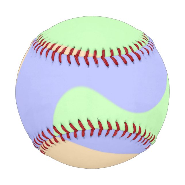 Blue green ombre fluid marble boho bold pattern  baseball (Front)