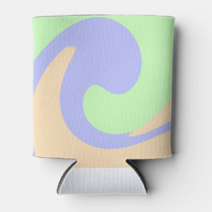 Blue green ombre fluid marble boho bold pattern can cooler