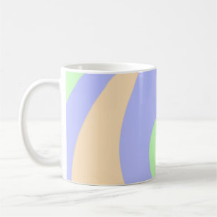 Blue green ombre fluid marble boho bold pattern  coffee mug