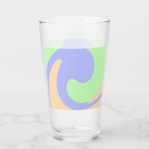 Blue green ombre fluid marble boho bold pattern  glass