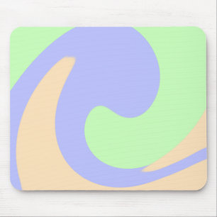Blue green ombre fluid marble boho bold pattern  mouse pad