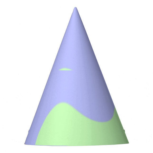 Blue green ombre fluid marble boho bold pattern  party hat (Front)
