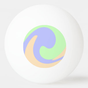 Blue green ombre fluid marble boho bold pattern  ping pong ball