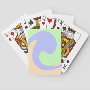 Blue green ombre fluid marble boho bold pattern  playing cards