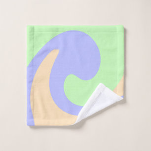 Blue green ombre fluid marble boho bold pattern wash cloth