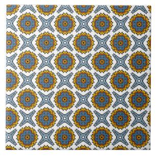 Blue & Green pattern #1 Tile