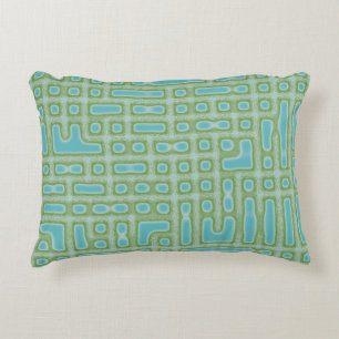 Blue Green Pattern Decorative Cushion