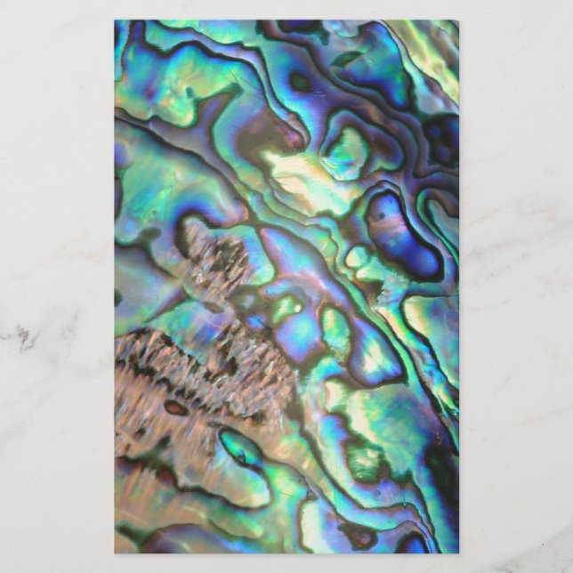 Blue green paua abalone shell detail (Front)