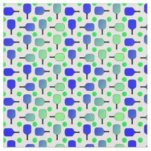 Blue & Green Pickleball Paddles Green Pickleballs Fabric