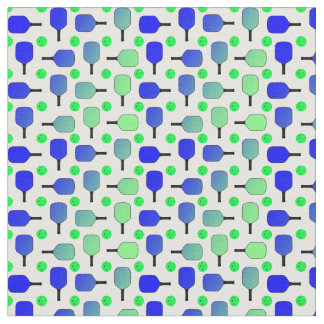 Blue & Green Pickleball Paddles Green Pickleballs Fabric