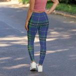 Blue Green Plaid Rustic Tartan Leggings<br><div class="desc">Upgrade your traditional winter wardrobe with these bold,  darker,  and quality leggings featuring green blue tartan plaid pattern. Great for the holidays and perfect for any winter activities,  training,  or workouts.</div>