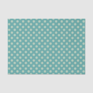Blue Green Polka Dot Pattern Tissue Paper