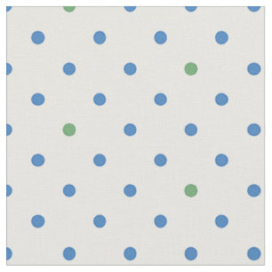Blue,green polka dots fabric