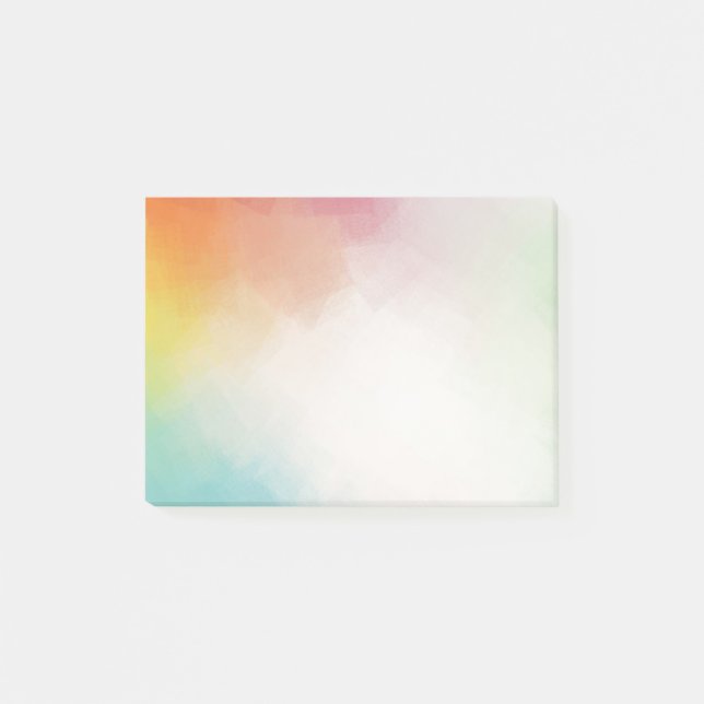 Blue Green Purple Pink Red Yellow Abstract Art Post-it Notes (Front)