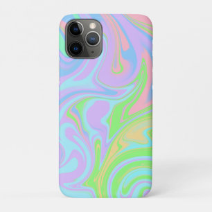 Blue Green Purple Pink Swirl Abstract Design Case-Mate iPhone Case