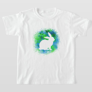 Blue Green Rabbit Kids T-Shirt